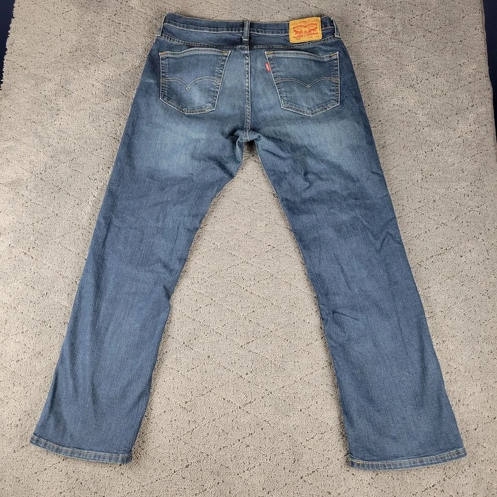 Levis 559 Jeans Mens 33x32 Blue Relaxed Fit Straight Leg Medium Wash Stretch